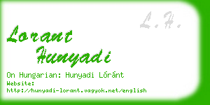 lorant hunyadi business card