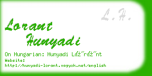 lorant hunyadi business card